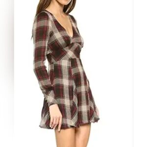 Free People Teen Spirit Plaid Mini Dress Size 4 NWT Pretty Little Liars